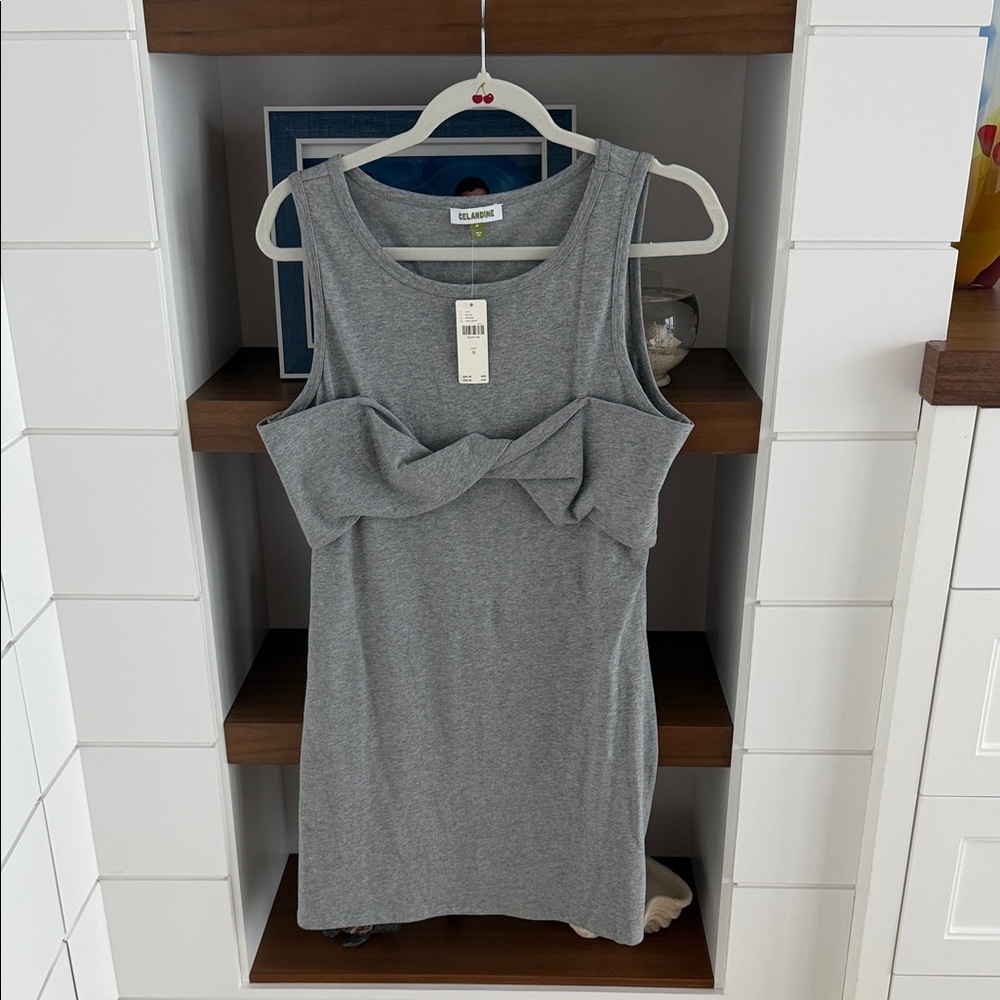 Anthropologie Gray Midi Dress
